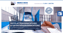 Desktop Screenshot of aktenvernichtung-bick.de